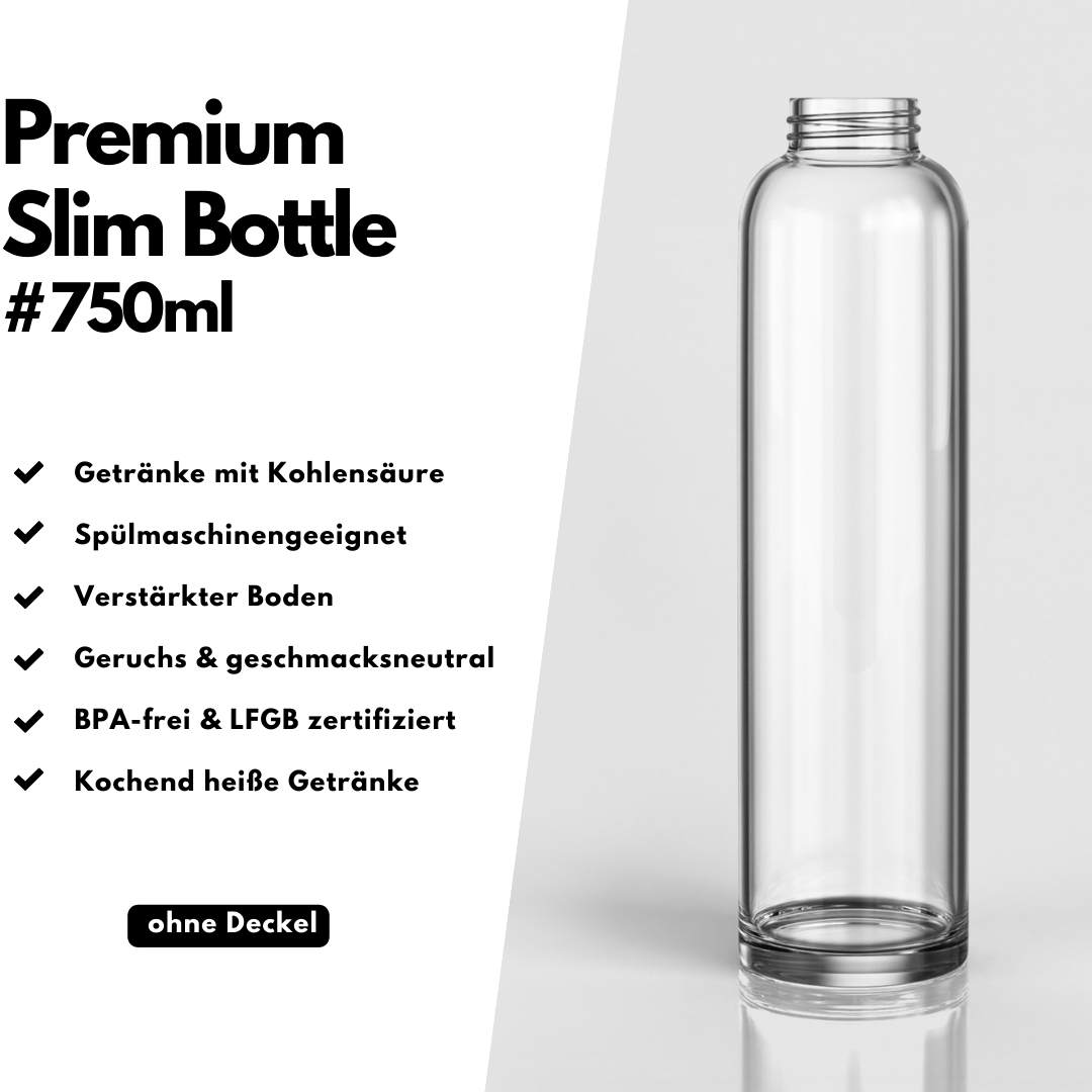 Trinkflasche Glas 750ml
